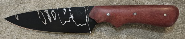 Travis Talboys of Running Bear Steel Drop point Blade